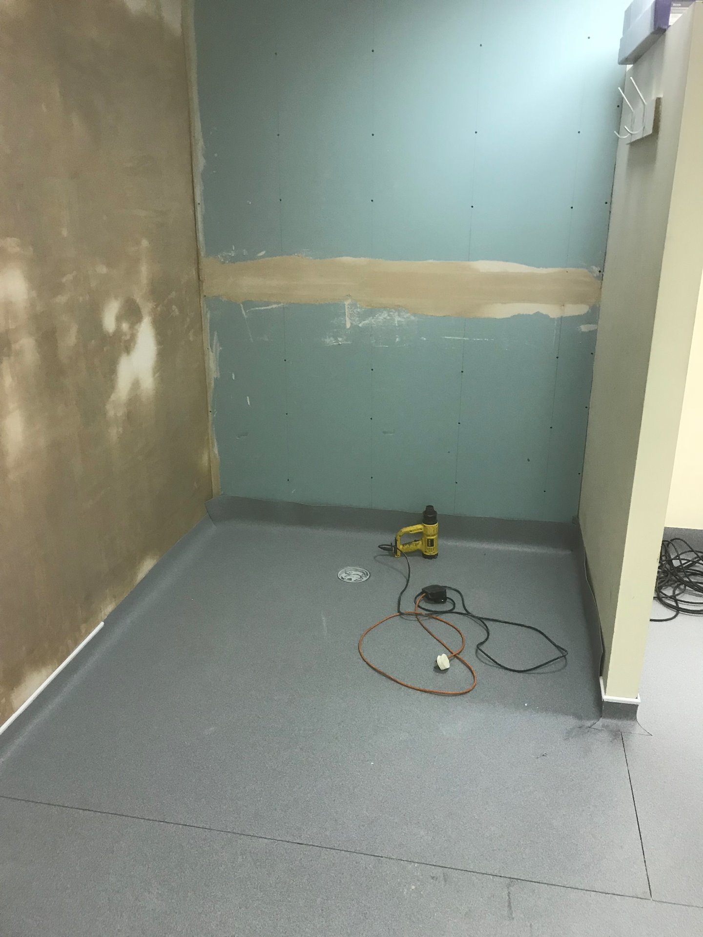 Altro flooring installed in shower block