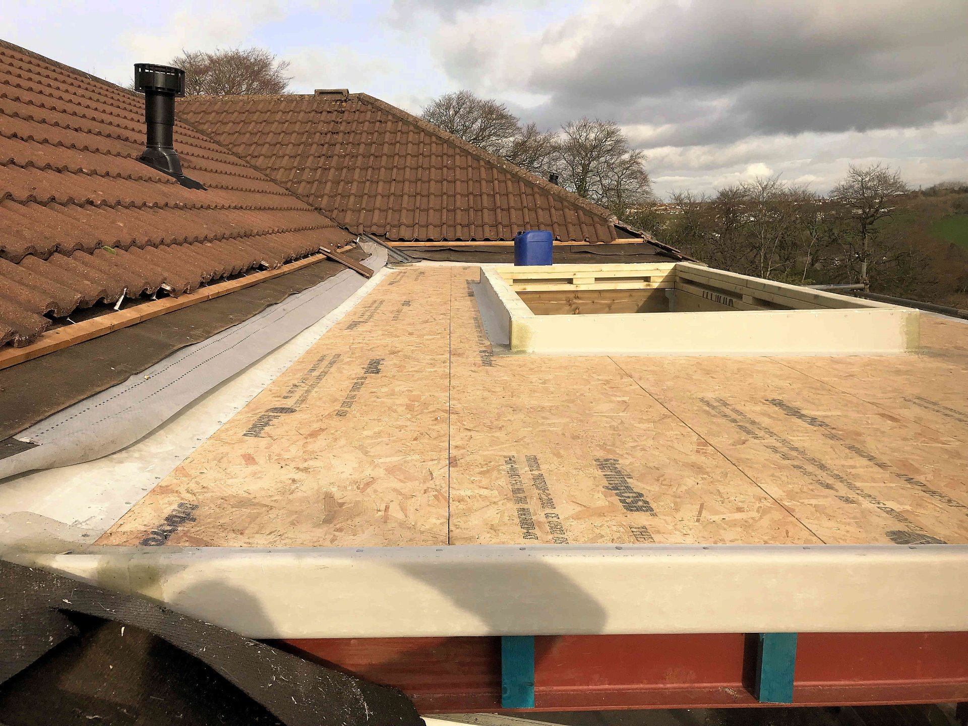 Roof boarding for new summer room roof Bideford North Devon