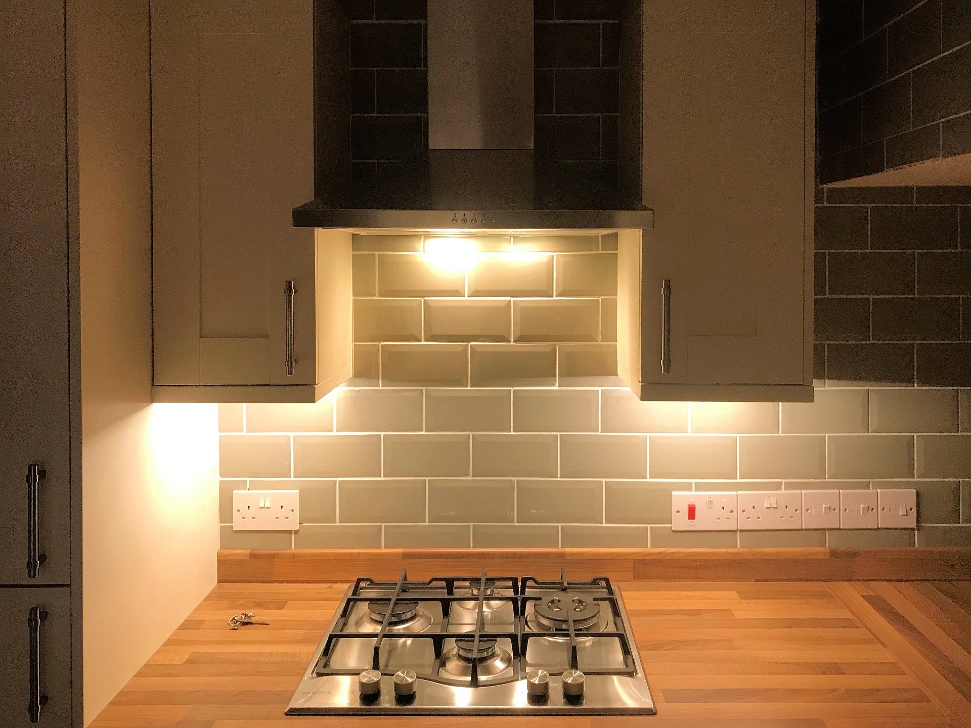 Kitchen Installation with additional lighting, North Devon