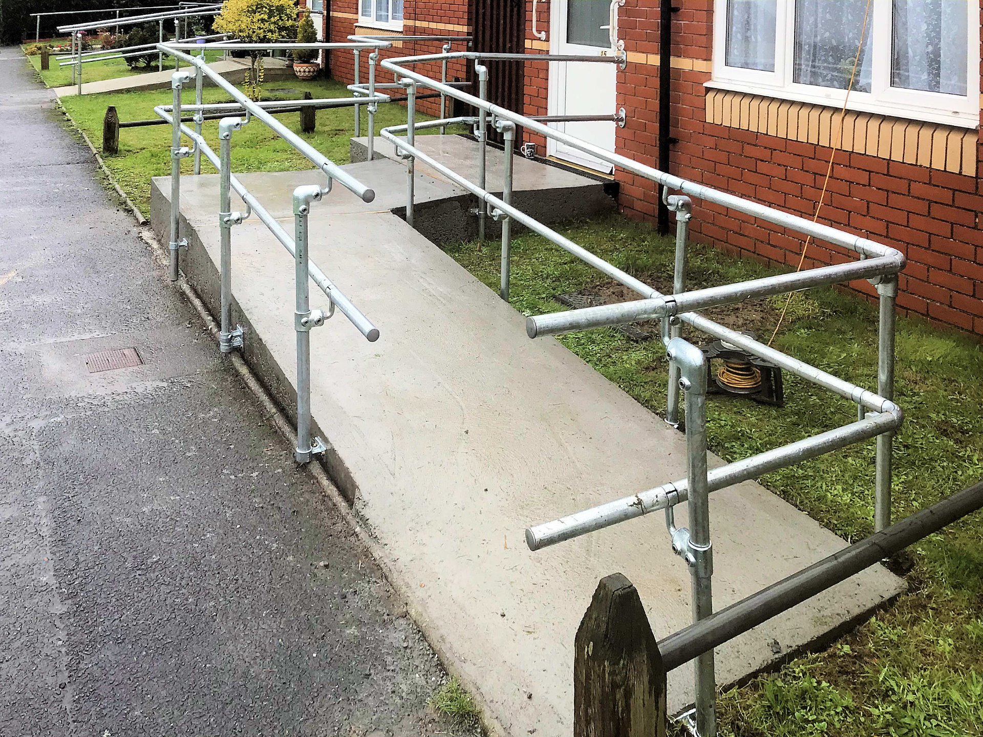 Assisted access ramp with rails installed Barnstaple North Devon