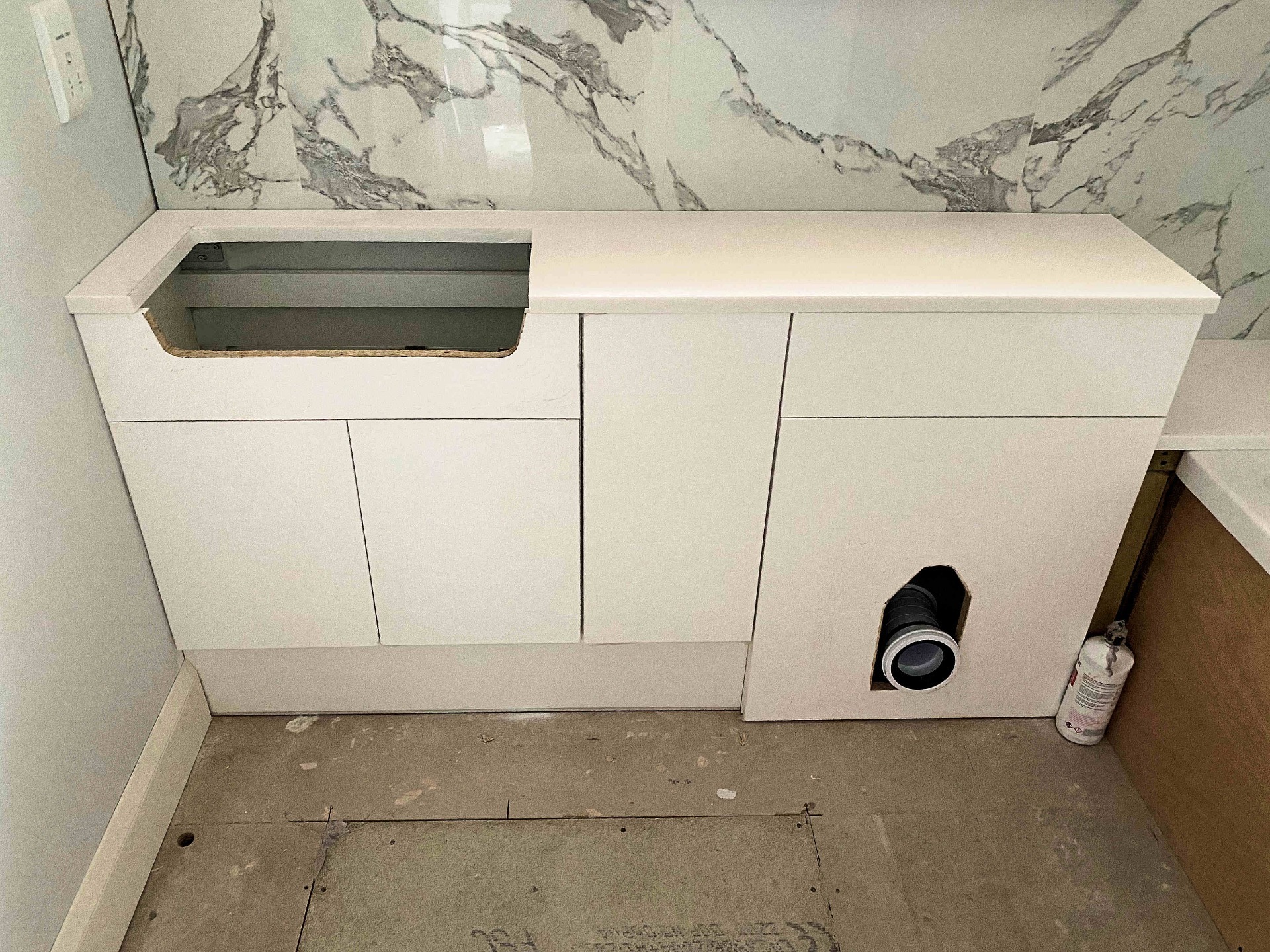 Bathroom vanity unit with acrylic worktop Barnstaple North Devon